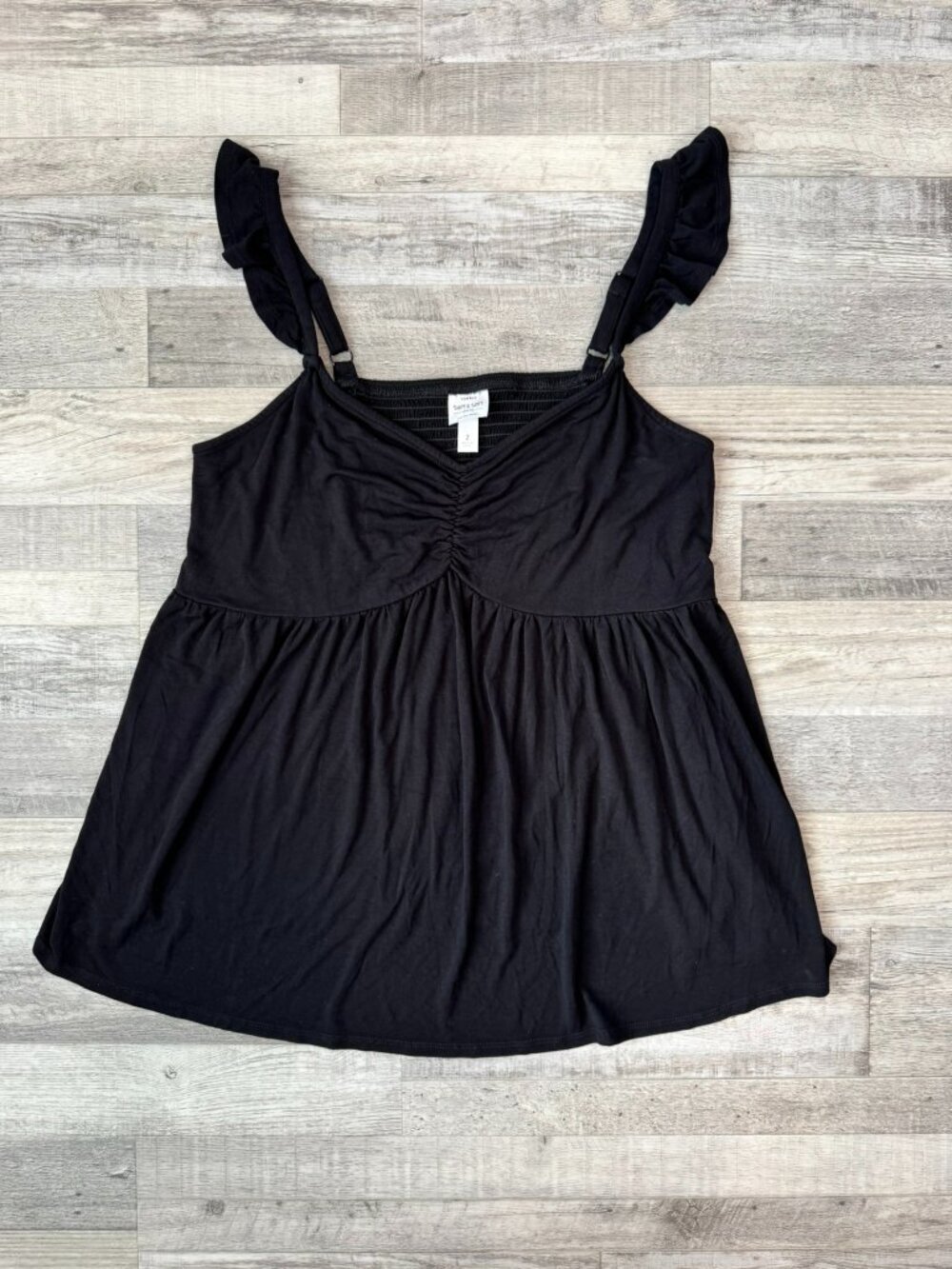 Torrid Super Soft Black Flutter Sleeve Babydoll Knit Top Size 2X K20